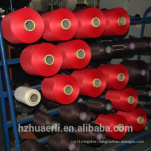 colourful 150d dty polyester yarn red color for knitting